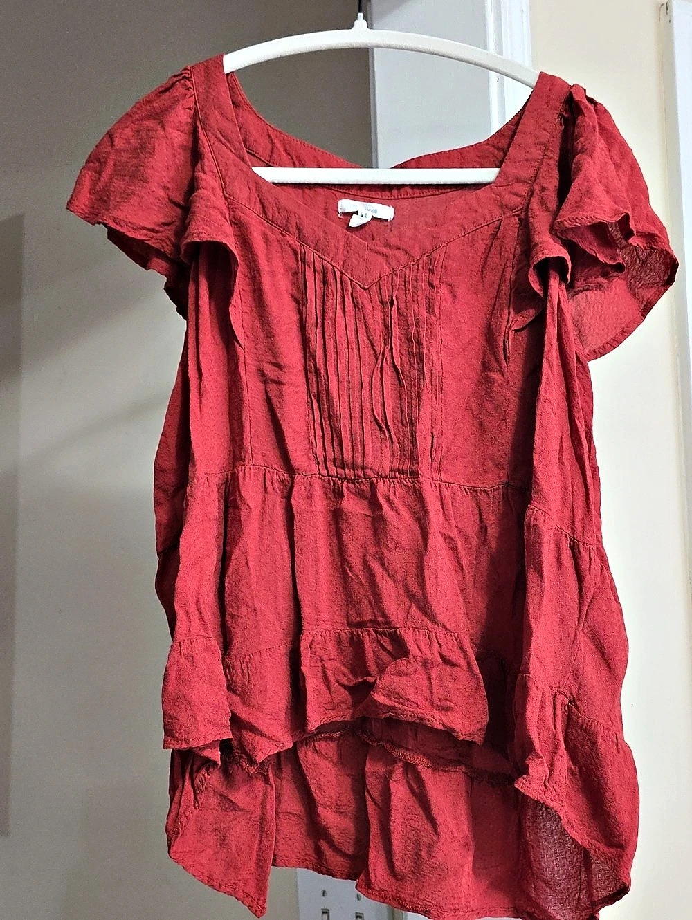 Maurices Ruffle Blouse Size Large Like New